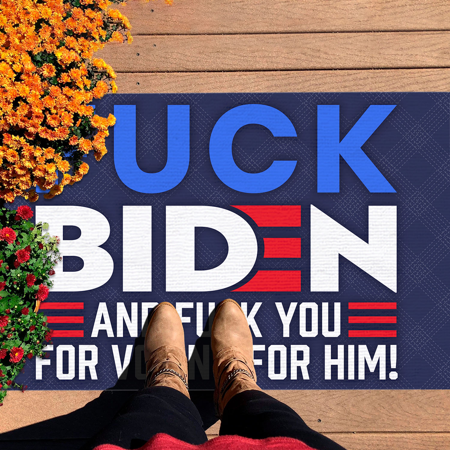 5O. Fuck Biden Doormat (3) Doormat mockup 7
