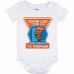 Lake Rules Wake up Smiling, White, Baby Onesie - 12 Month