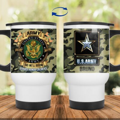 14 oz. White Travel Mug
