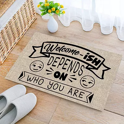 Welcome Ish Funny Welcome Rug Funny Welcome Doormat Indoor Outdoor Decorative Doormat