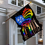 4KT. LGBT Be Kind Pride (6) House Flag Mockup 6