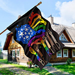 4KT. LGBT Be Kind Pride (6) House Flag Mockup 5
