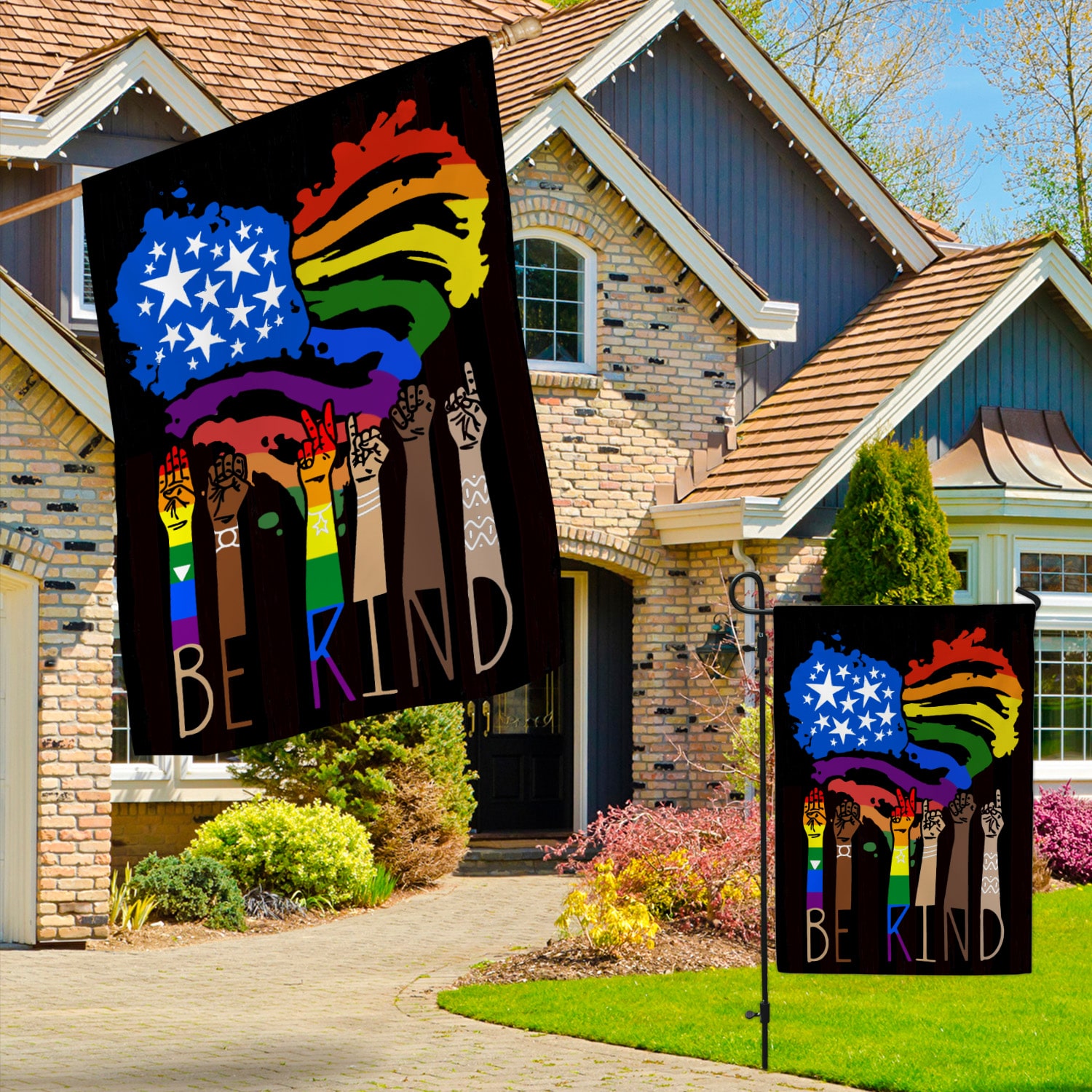 4KT. LGBT Be Kind Pride (6) Garden & House Mockup 3