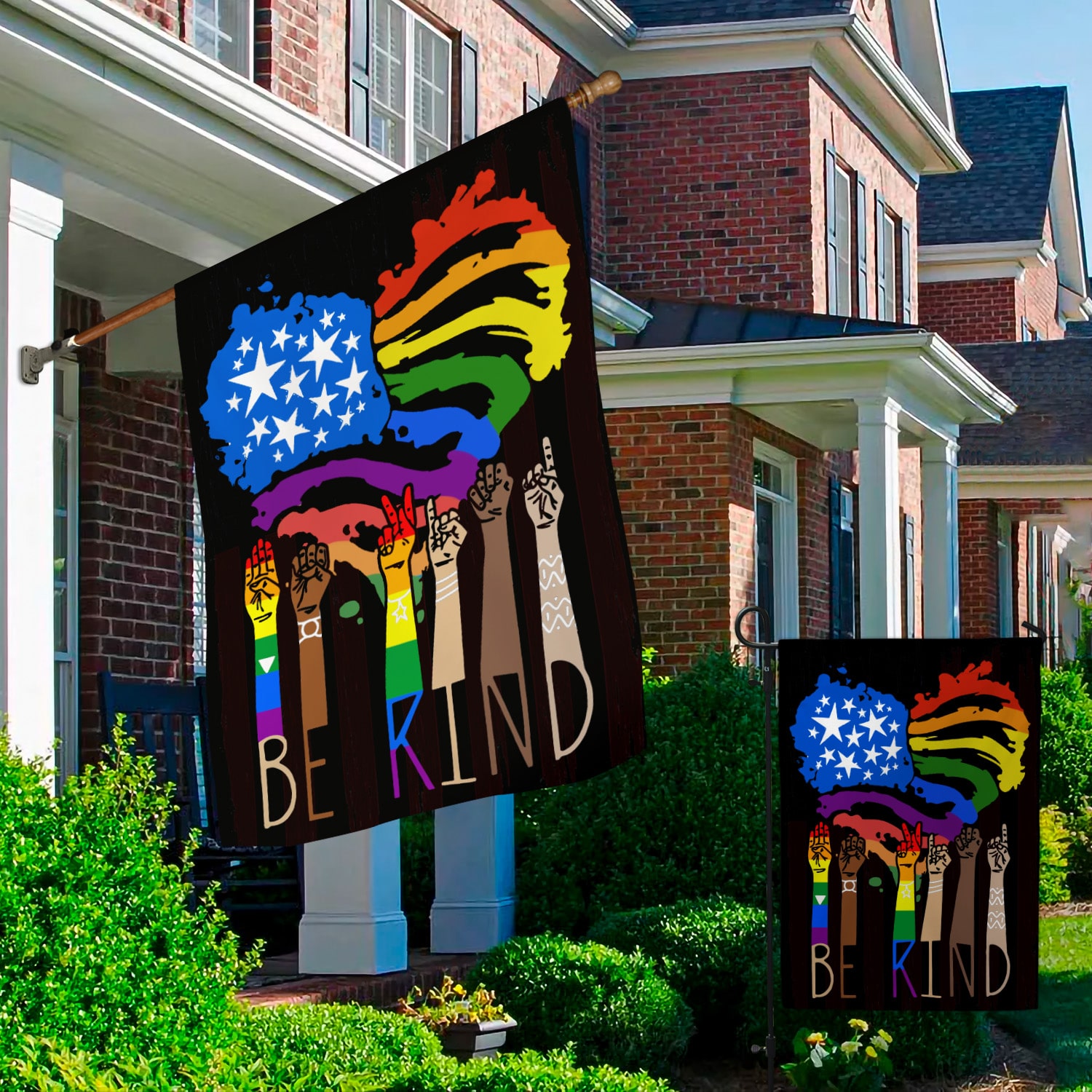 4KT. LGBT Be Kind Pride (6) Garden & House Mockup 2