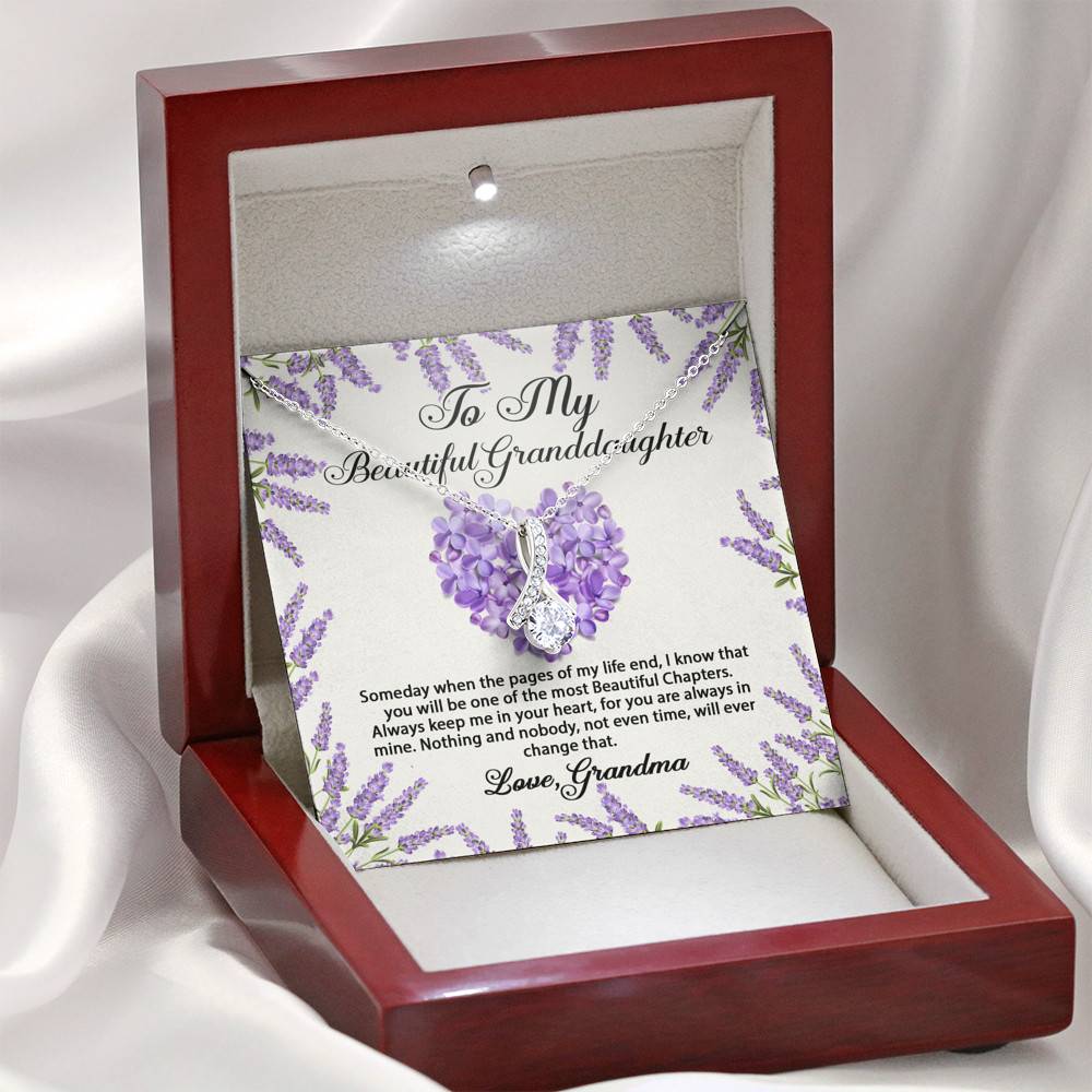To My Beautiful Granddaughter You Will Be One Of The Most Beautiful Chapters Alluring Beauty Pendant Necklace