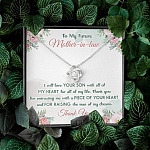 To My Future Mother In Law I Will Love Your Son With All Of My Heart Love Knot Necklace