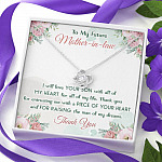 To My Future Mother In Law I Will Love Your Son With All Of My Heart Love Knot Necklace