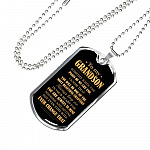 To My Grandson Someday When The Pages Of My Life End Dog Tag Pendant Necklace - Necklace Gifts For Grandson