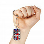 Sorry I Can't Hear You Over The Sound Of My Freedom Dog Tag Pendant Necklace