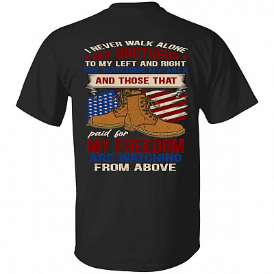 I Never Walk Alone Shirt, Black, Unisex T-Shirt