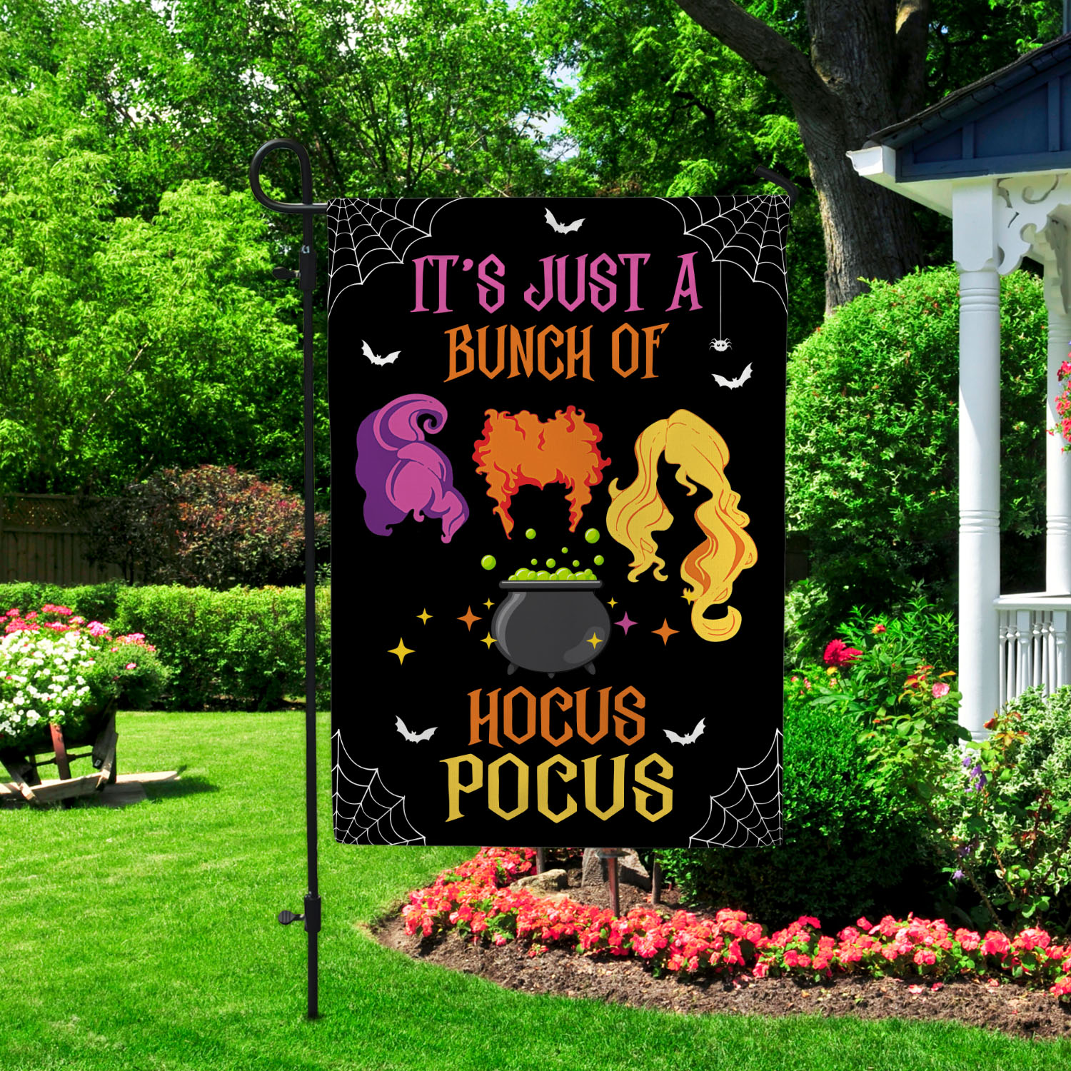 67 HG. It's Just A Bunch_Flag(3) Garden Flag Mockup 2
