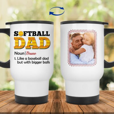 14 oz. White Travel Mug