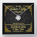 Personalized to My Future Wife Meeting You Was Fate Love Knot Pendant Necklace - Love Knot Necklace