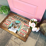 1VT. Cat When Visiting My House(Sample Design) Doormat mockup 4