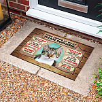 1VT. Cat When Visiting My House(Sample Design) Doormat mockup 10