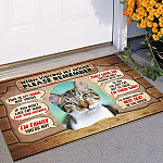 1VT. Cat When Visiting My House(Sample Design) Doormat mockup 11