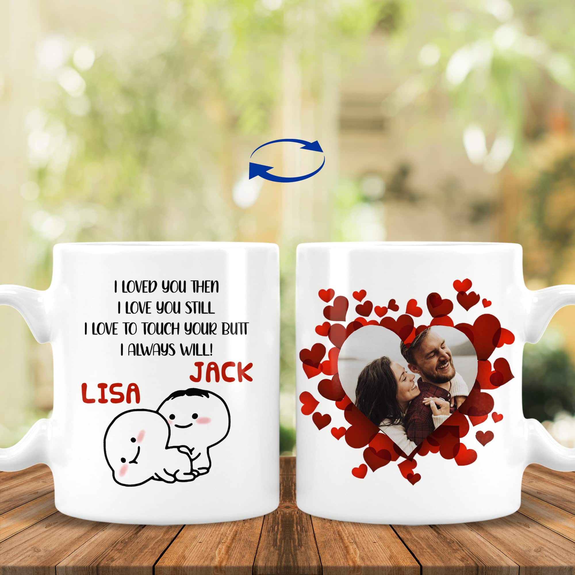Personalized Photo I Love You, White, 11 oz. White Mug