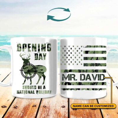 Alternative view of Personalized Opening Day Should Be A National Holiday Double-Sided Ceramic Coffee Mug - Beer Stein