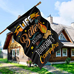 11KNG. Life Campfire - Sample Design House Flag Mockup 5