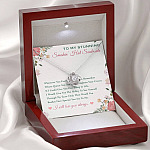 To My Stunning Smokin' Hot Soulmate Whenever You Feel Overwhelmed Love Knot Necklace