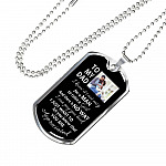 Personalized To My Dad From Daughter I Know It's Not Easy For A Man To Raise A Girl Dog Tag Pendant Necklace