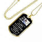 Personalized To My Dad From Daughter I Know It's Not Easy For A Man To Raise A Girl Dog Tag Pendant Necklace