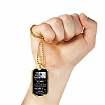 Personalized To My Dad From Daughter I Know It's Not Easy For A Man To Raise A Girl Dog Tag Pendant Necklace