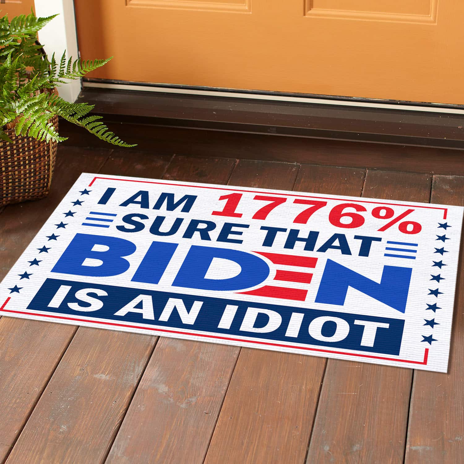 2LV. Biden is An Idiot Doormat (2) Doormat Mockup 1