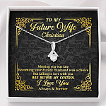 Personalized to My Future Wife Meeting You Was Fate Alluring Pendant Necklace - Alluring Beauty Necklace Personalized to My Future Wife Meeting You Was Fate Alluring Pendant Necklace - Alluring Beauty Necklace