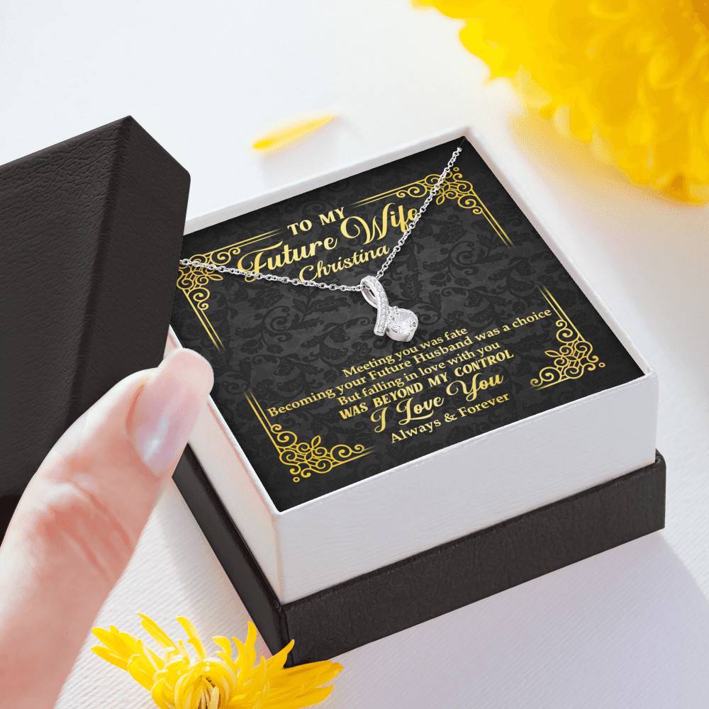 Personalized to My Future Wife Meeting You Was Fate Alluring Pendant Necklace Personalized to My Future Wife Meeting You Was Fate Alluring Pendant Necklace