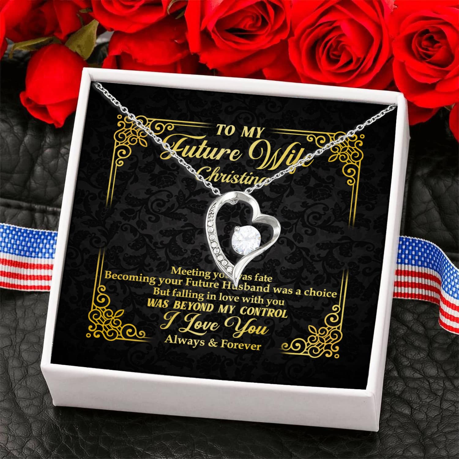 8NH. Future Wife-Sample Design Forever Love Necklace (Silver) 6