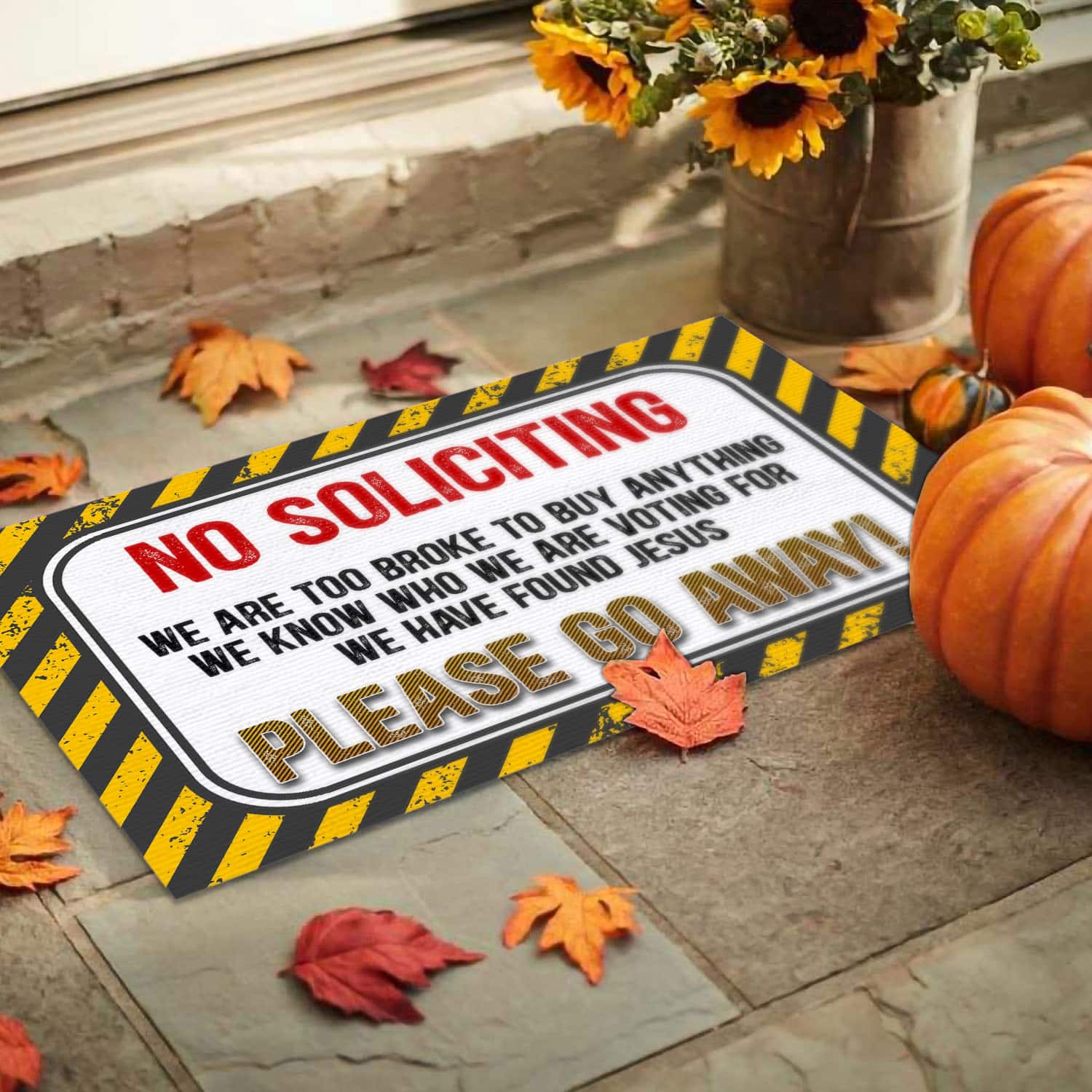 2O. No Soliciting Doormat mockup 9