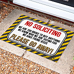 2O. No Soliciting Doormat Mockup 10