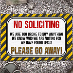 2O. No Soliciting Doormat Mockup 13
