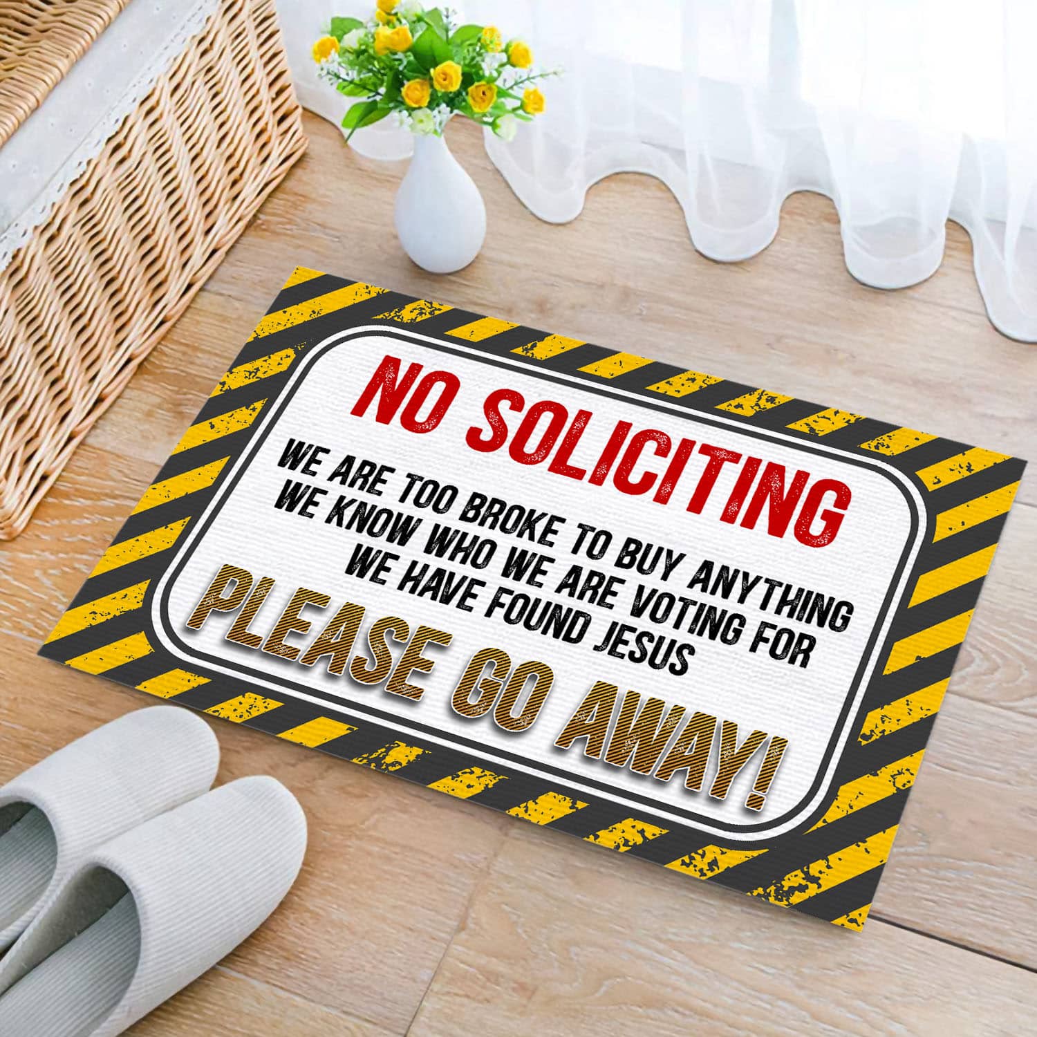 2O. No Soliciting Doormat mockup 2