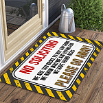 2O. No Soliciting Doormat Mockup 3