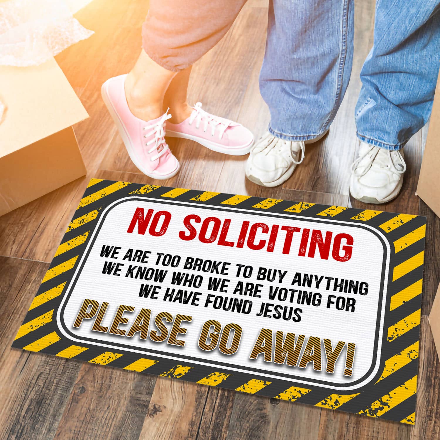 2O. No Soliciting Doormat mockup 6