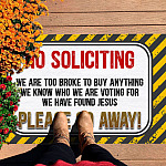 2O. No Soliciting Doormat mockup 7