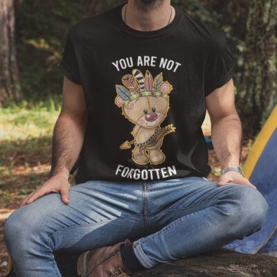 Alternative view of You Are Never Forgotten Orange T-Shirt - V-Neck Tee - Indigenous Children Shirt