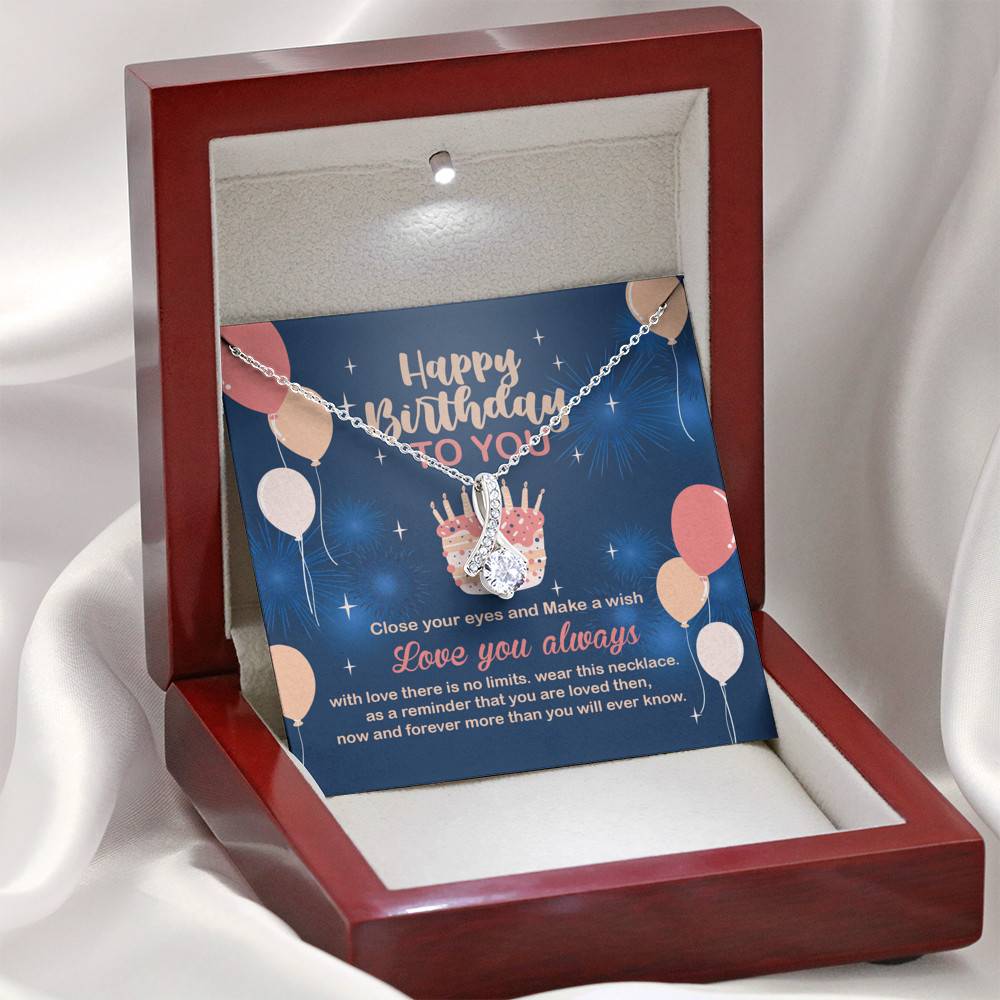Happy Birthday To You Close Your Eyes And Make A Wish Alluring Beauty Necklace - Birthday Gifts For Women