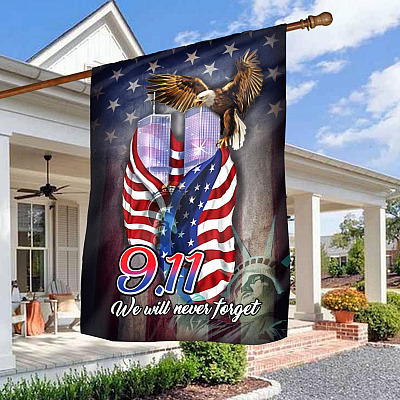 911 Memorial We Will Never Forget Flag Patriotic American Flag Outdoor Garden Flag – Wall House Flag