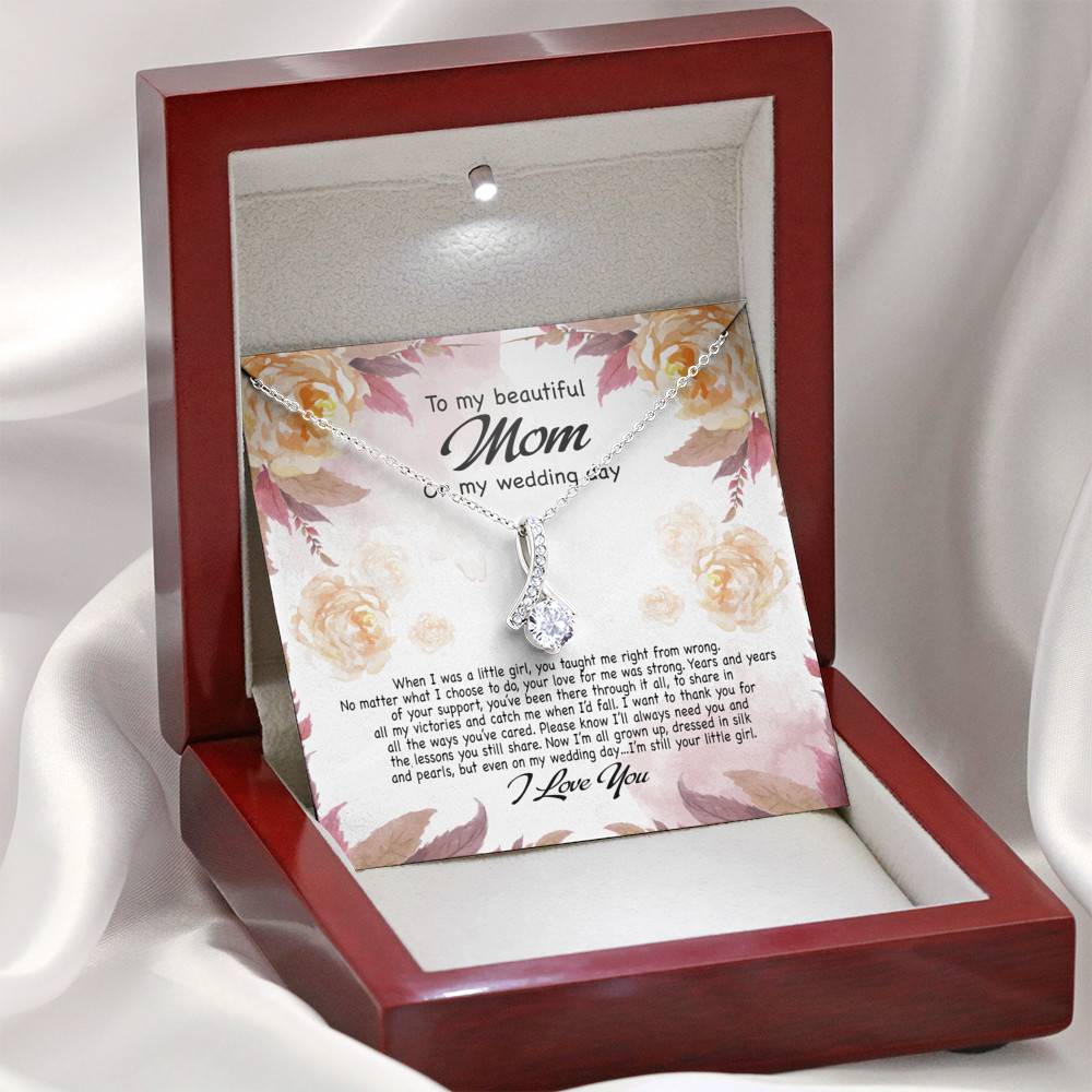 To My Beautiful Mom On My Wedding Day Still Your Little Girl Alluring Beauty Necklace Mother Of The Bride Gift To My Beautiful Mom On My Wedding Day Still Your Little Girl Alluring Beauty Necklace Mother Of The Bride Gift
