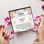 To My Beautiful Mom On My Wedding Day Still Your Little Girl Interlocking Hearts Pendant Necklace
