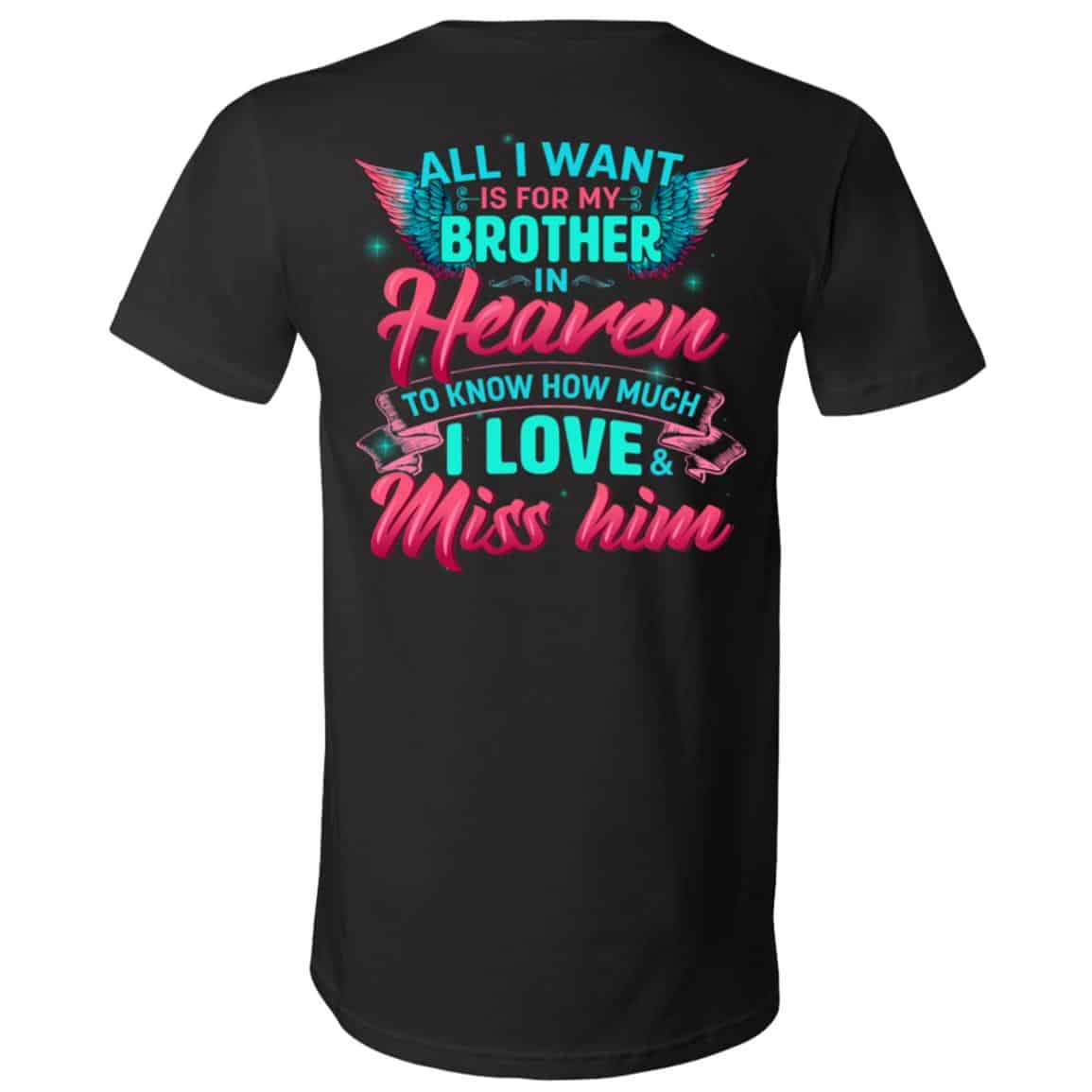 All I Want Is For My Brot V-Neck, Black, V-Neck T-Shirt