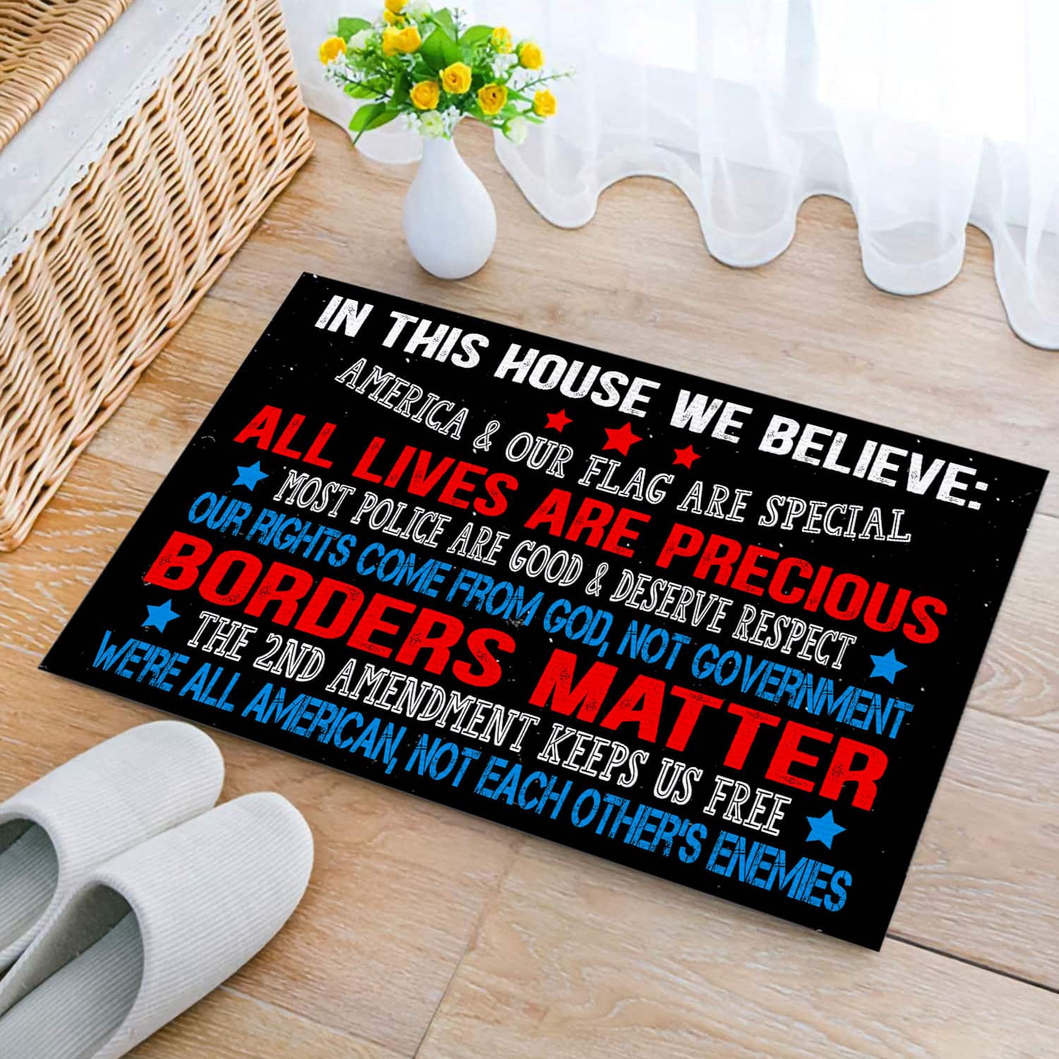 1BN. We Believe Doormat Doormat mockup 2