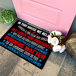 1BN. We Believe Doormat Doormat mockup 4