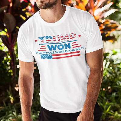 Alternative view of Trump Won the Whole World Knows It T-Shirt - Support Trump Shirt