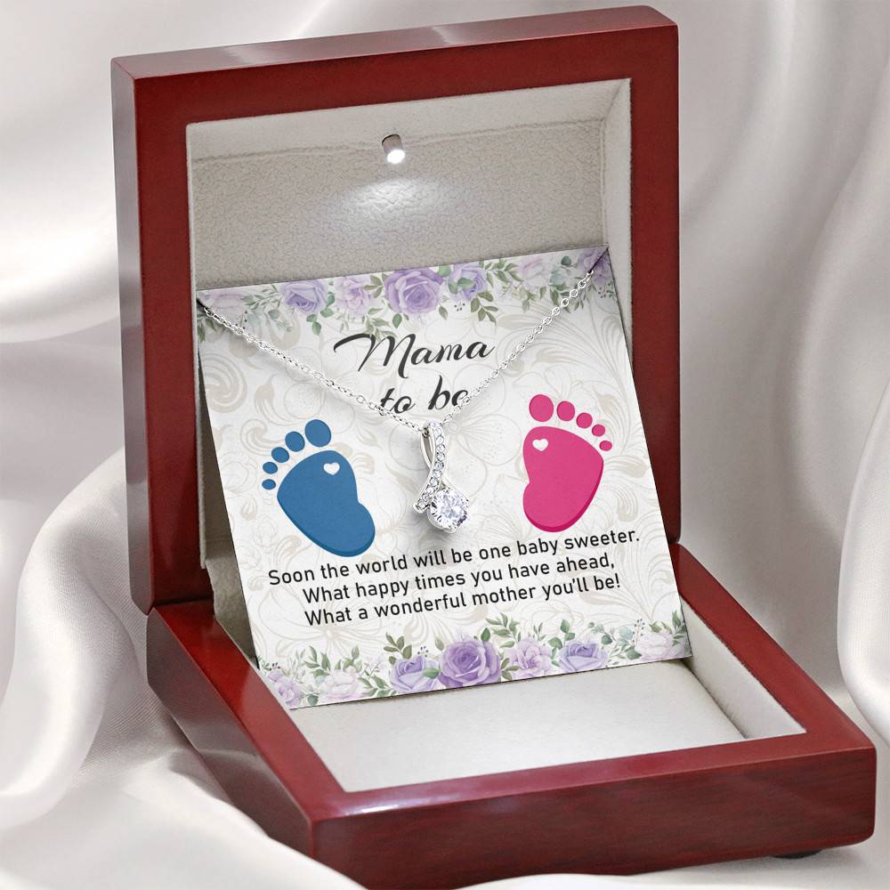 Mama To Be What A Wonderful Mother You'll Be Alluring Beauty Necklace - Mom To Be Pregnancy New Mom Gift
