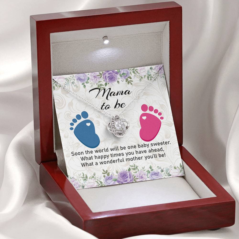 Mama To Be What A Wonderful Mother You'll Be Love Knot Necklace - Mom To Be Pregnancy New Mom Gift