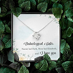 Unbiological Sister Naomi Had Ruth Mary Had Elizabeth And I Have You Love Knot Necklace - Unbiological Sister Gifts